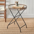 Copper Finish Basket Side Table - Ready to Ship